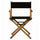 18'' Director's Chair Natural Frame-Black Canvas - Casual Home