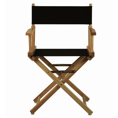 18'' Director's Chair Natural Frame-Black Canvas - Casual Home