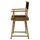 18'' Director's Chair Natural Frame-Black Canvas - Casual Home