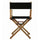 18'' Director's Chair Natural Frame-Black Canvas - Casual Home