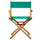 18'' Director's Chair Black Frame-Teal Canvas - Casual Home