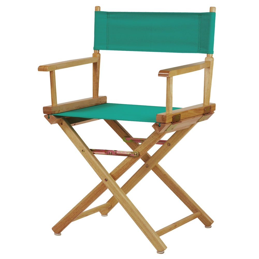 18'' Director's Chair Natural Frame-Teal Canvas - Casual Home