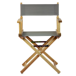 18'' Director's Chair Natural Frame-Gray Canvas - Casual Home