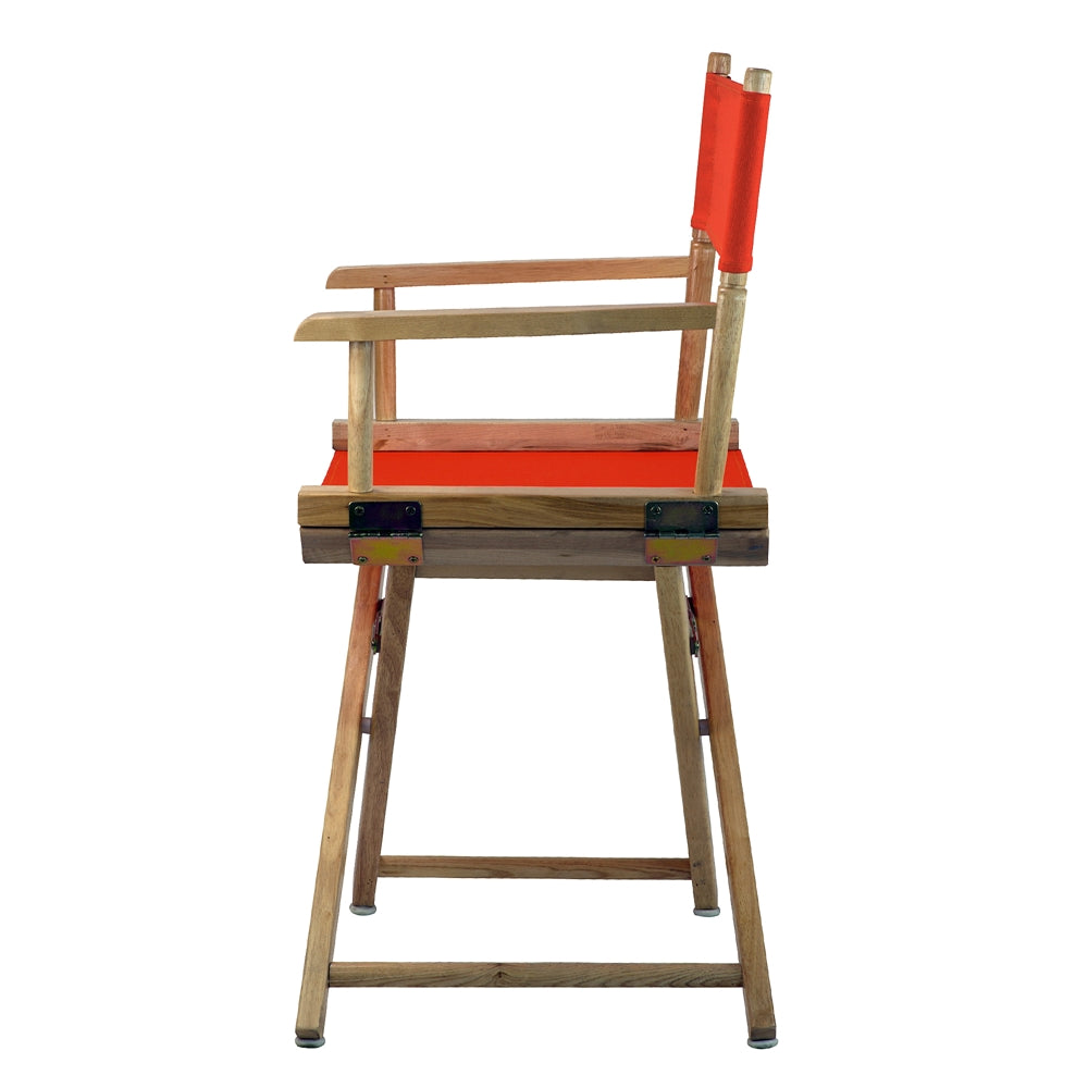 18'' Director's Chair Natural Frame-Orange Canvas - Casual Home