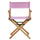 18'' Director's Chair Natural Frame-Pink Canvas - Casual Home