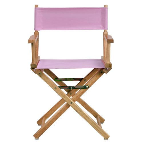 18'' Director's Chair Natural Frame-Pink Canvas - Casual Home