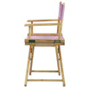 18'' Director's Chair Natural Frame-Pink Canvas - Casual Home