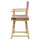 18'' Director's Chair Natural Frame-Pink Canvas - Casual Home