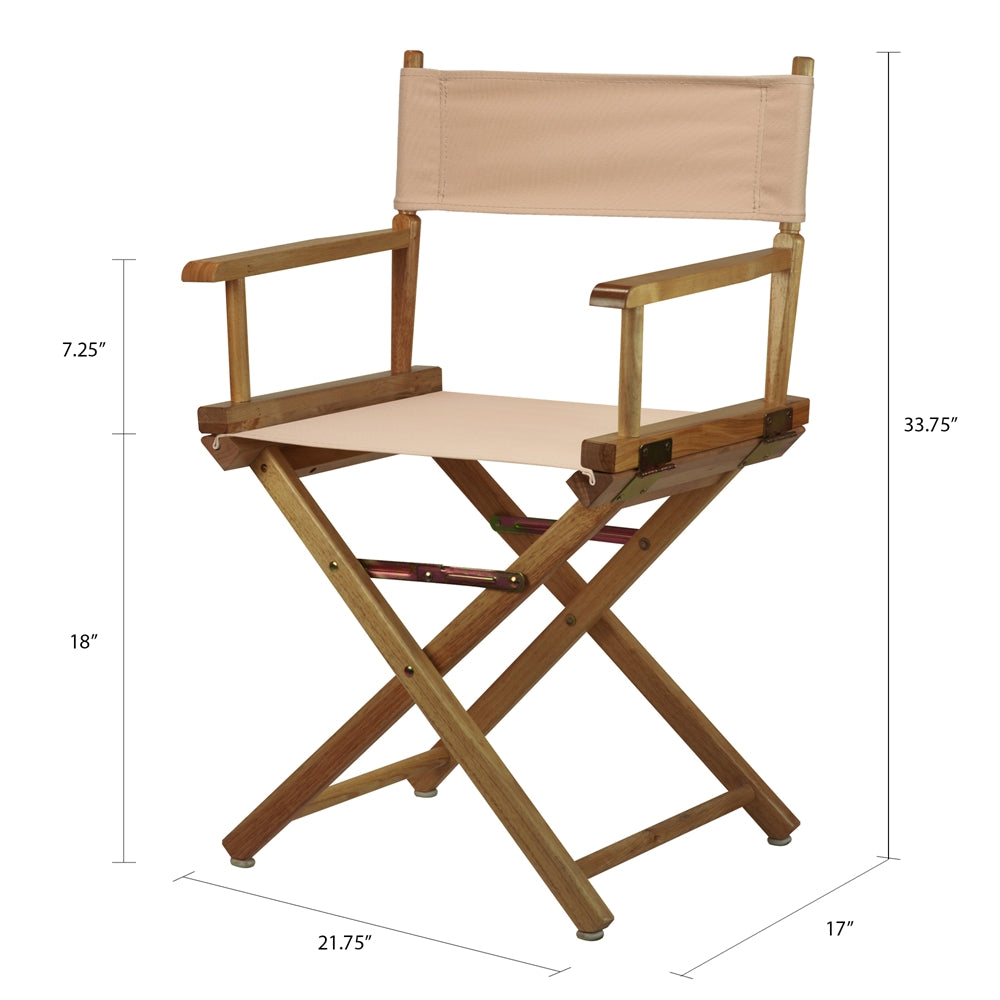 18'' Director's Chair Natural Frame-Tan Canvas - Casual Home
