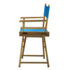 18'' Director's Chair Natural Frame-Turquoise Canvas - Casual Home