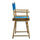18'' Director's Chair Natural Frame-Turquoise Canvas - Casual Home
