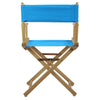 18'' Director's Chair Natural Frame-Turquoise Canvas - Casual Home