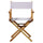 18'' Director's Chair Natural Frame-White Canvas - Casual Home