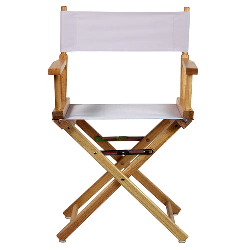 18'' Director's Chair Natural Frame-White Canvas - Casual Home