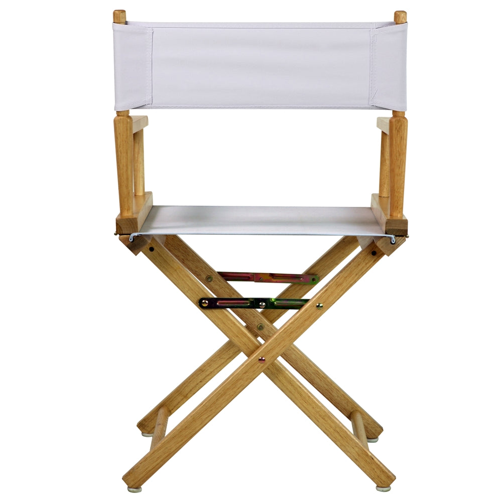 18'' Director's Chair Natural Frame-White Canvas - Casual Home
