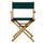 18'' Director's Chair Natural Frame-Hunter Green Canvas - Casual Home