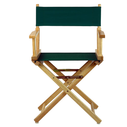 18'' Director's Chair Natural Frame-Hunter Green Canvas - Casual Home