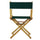 18'' Director's Chair Natural Frame-Hunter Green Canvas - Casual Home