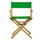 18'' Director's Chair Natural Frame-Green Canvas - Casual Home