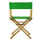 18'' Director's Chair Natural Frame-Green Canvas - Casual Home