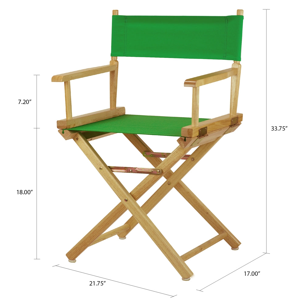 18'' Director's Chair Natural Frame-Green Canvas - Casual Home