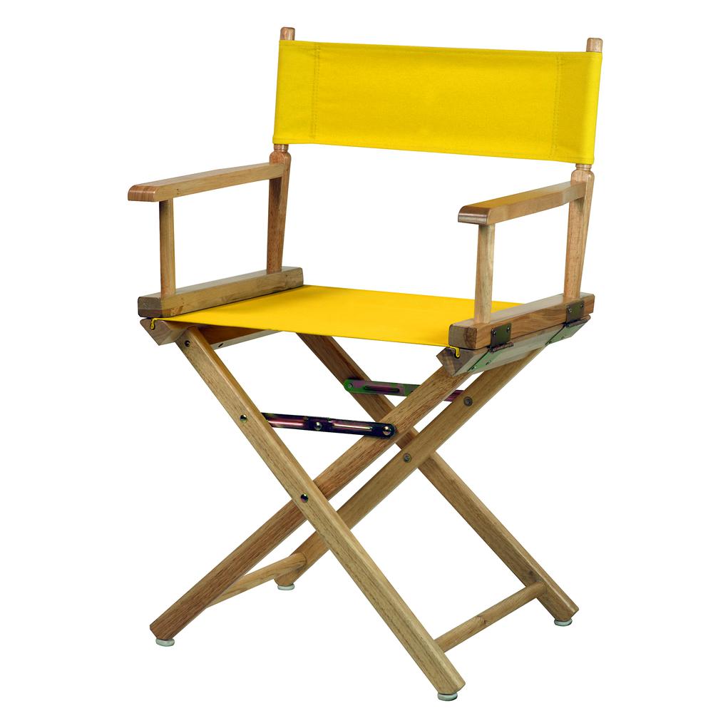 18'' Director's Chair Natural Frame-Gold Canvas - Casual Home