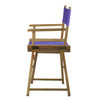 18'' Director's Chair Natural Frame-Purple Canvas - Casual Home