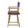 18'' Director's Chair Natural Frame-Purple Canvas - Casual Home