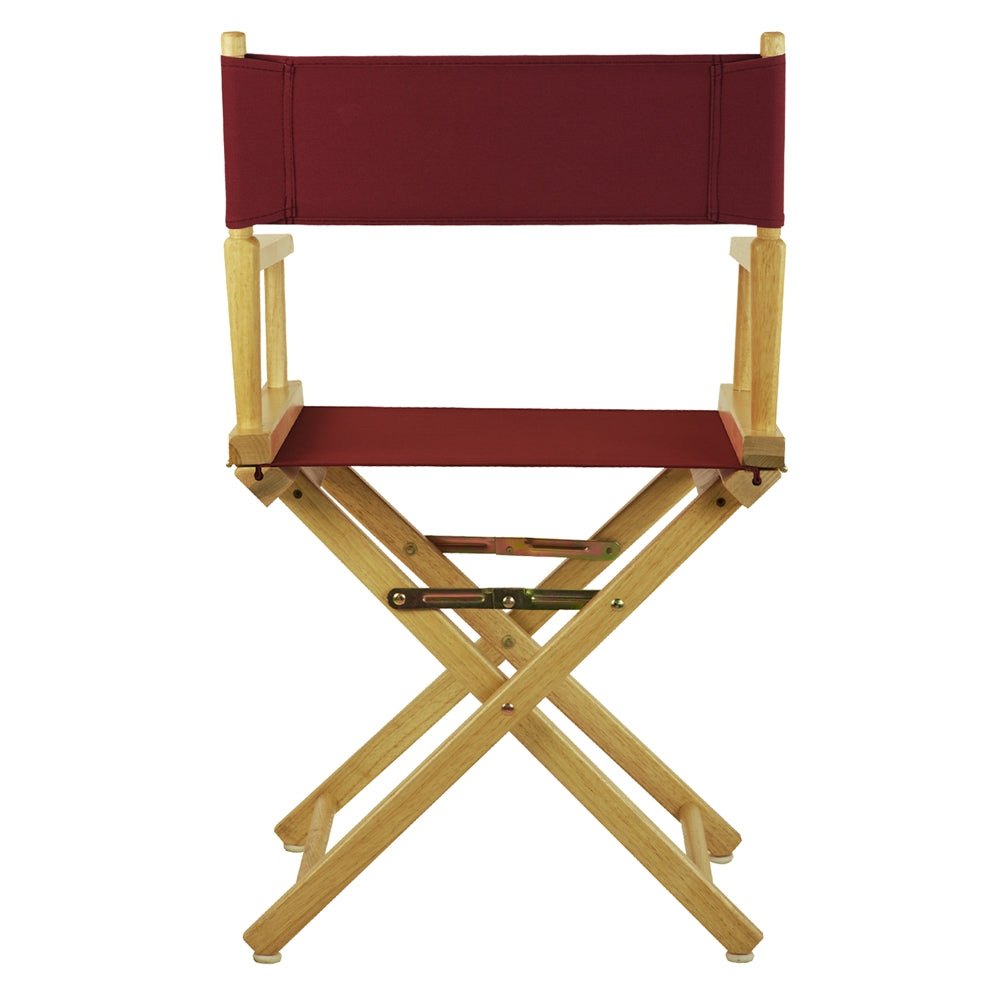 18'' Director's Chair Natural Frame-Burgundy Canvas - Casual Home