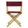 18'' Director's Chair Natural Frame-Burgundy Canvas - Casual Home