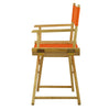 18'' Director's Chair Natural Frame-Tangerine Canvas - Casual Home
