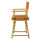 18'' Director's Chair Natural Frame-Tangerine Canvas - Casual Home