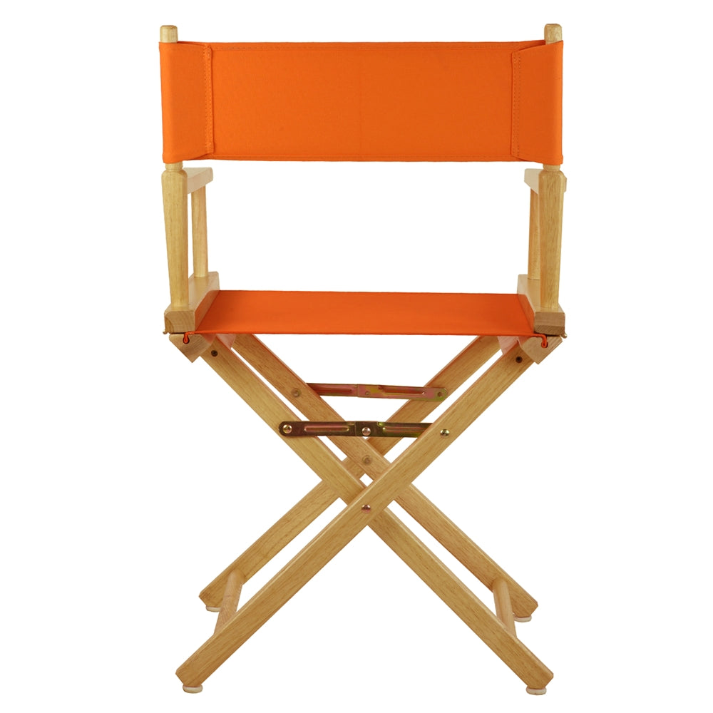 18'' Director's Chair Natural Frame-Tangerine Canvas - Casual Home