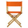 18'' Director's Chair Natural Frame-Tangerine Canvas - Casual Home