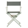 18'' Director's Chair White Frame-Gray Canvas - Casual Home