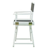 18'' Director's Chair White Frame-Gray Canvas - Casual Home