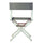 18'' Director's Chair White Frame-Gray Canvas - Casual Home