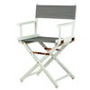 18'' Director's Chair White Frame-Gray Canvas - Casual Home