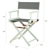 18'' Director's Chair White Frame-Gray Canvas - Casual Home