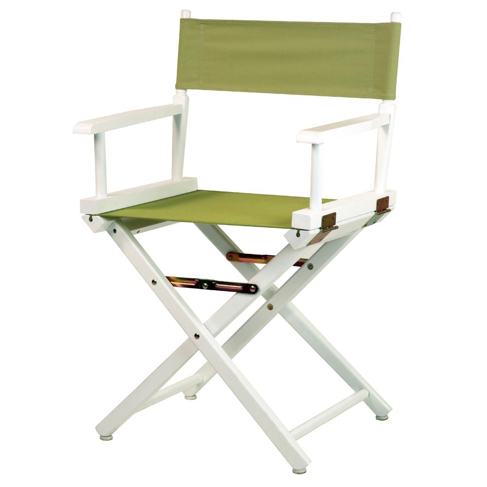 18'' Director's Chair White Frame-Olive Canvas - Casual Home