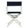 18'' Director's Chair White Frame-Navy Blue Canvas - Casual Home