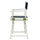18'' Director's Chair White Frame-Navy Blue Canvas - Casual Home