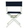 18'' Director's Chair White Frame-Navy Blue Canvas - Casual Home