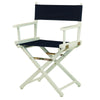 18'' Director's Chair White Frame-Navy Blue Canvas - Casual Home