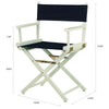 18'' Director's Chair White Frame-Navy Blue Canvas - Casual Home