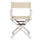 18'' Director's Chair White Frame-Natural/Wheat Canvas - Casual Home
