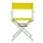 18'' Director's Chair White Frame-Yellow Canvas - Casual Home