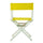 18'' Director's Chair White Frame-Yellow Canvas - Casual Home