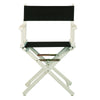 18'' Director's Chair White Frame-Black Canvas - Casual Home