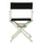 18'' Director's Chair White Frame-Black Canvas - Casual Home
